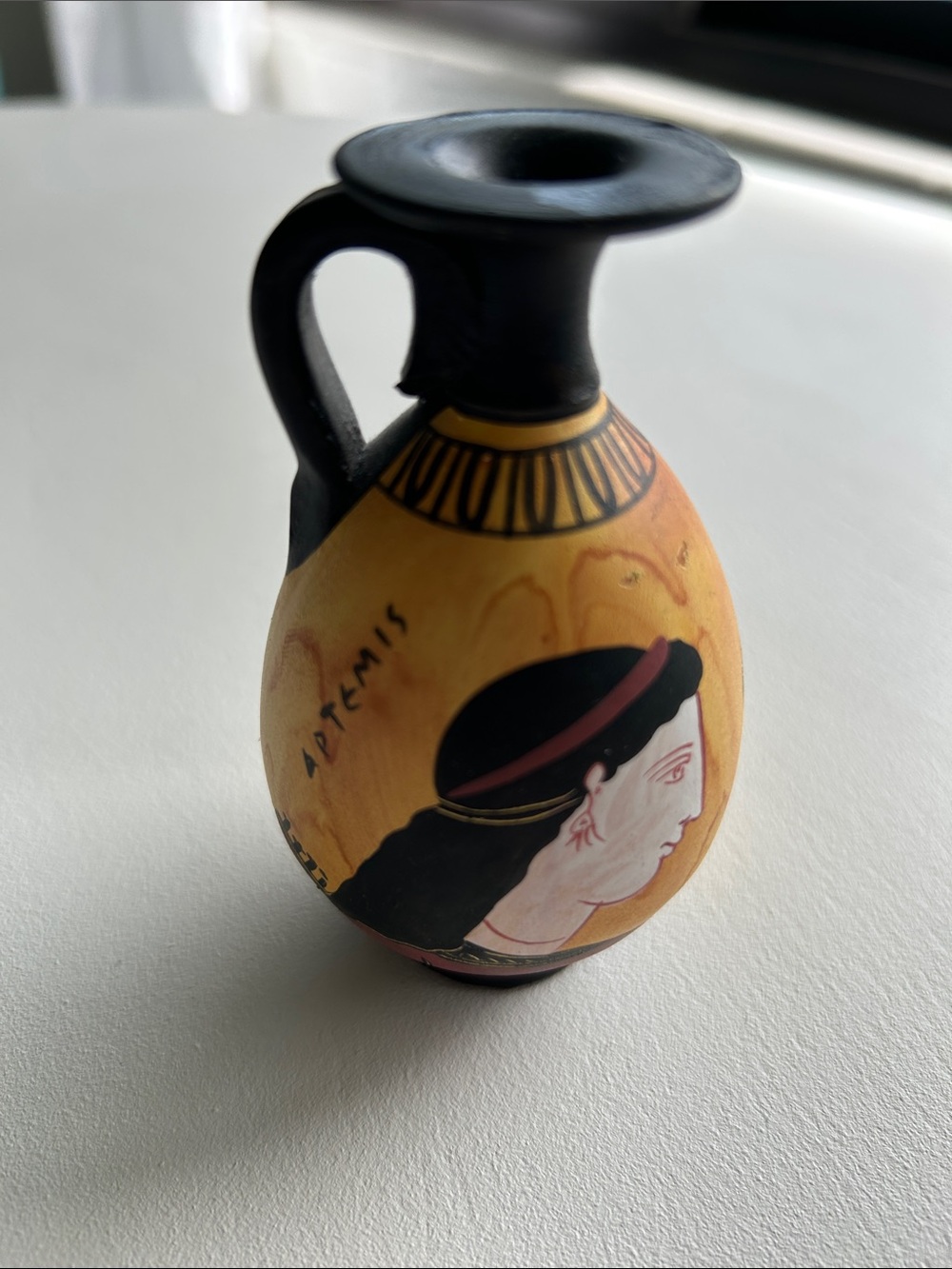 Hand-Painted Grecian Accent Vases in Black and Tan - see card - Picture 3 of 5